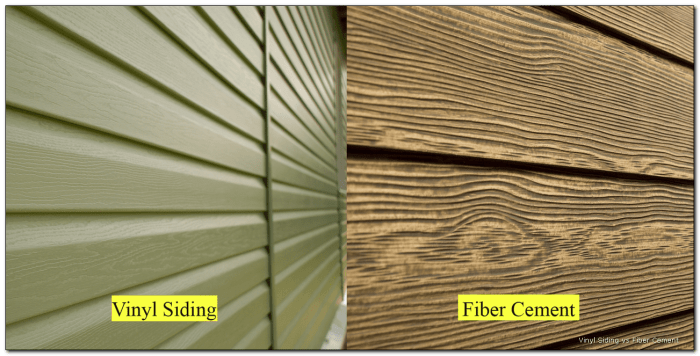 Fiber cement siding versus vinyl siding
